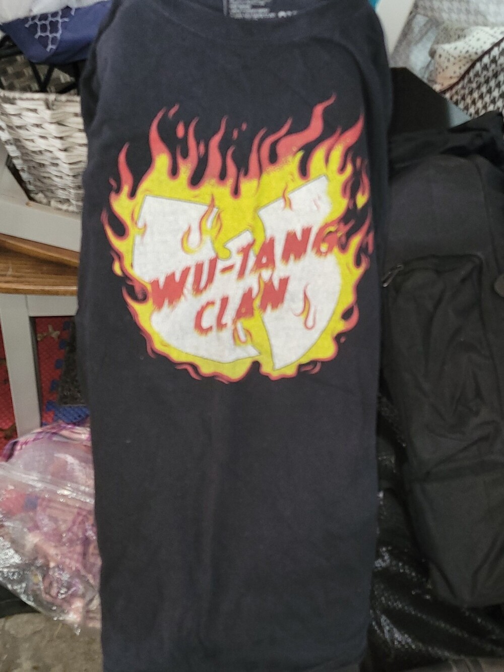 Wu-Tang Clan Flame Logo Black Tee